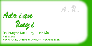 adrian unyi business card